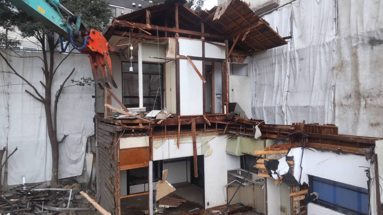 東京都渋谷区広尾の解体工事の進捗状況⑥