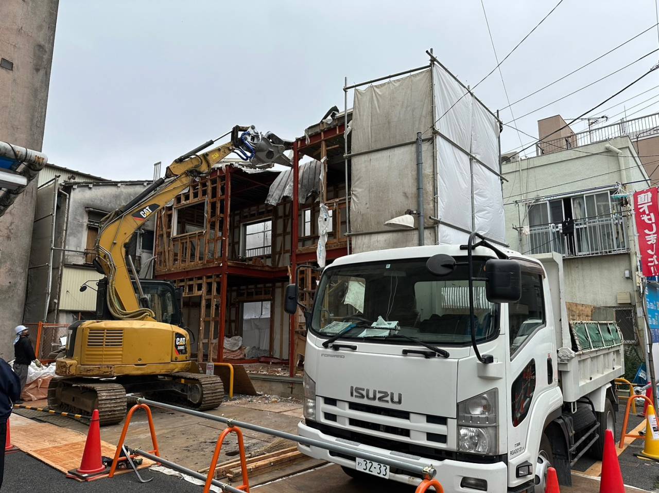 東京都足立区千住河原町の解体工事の進捗状況です。