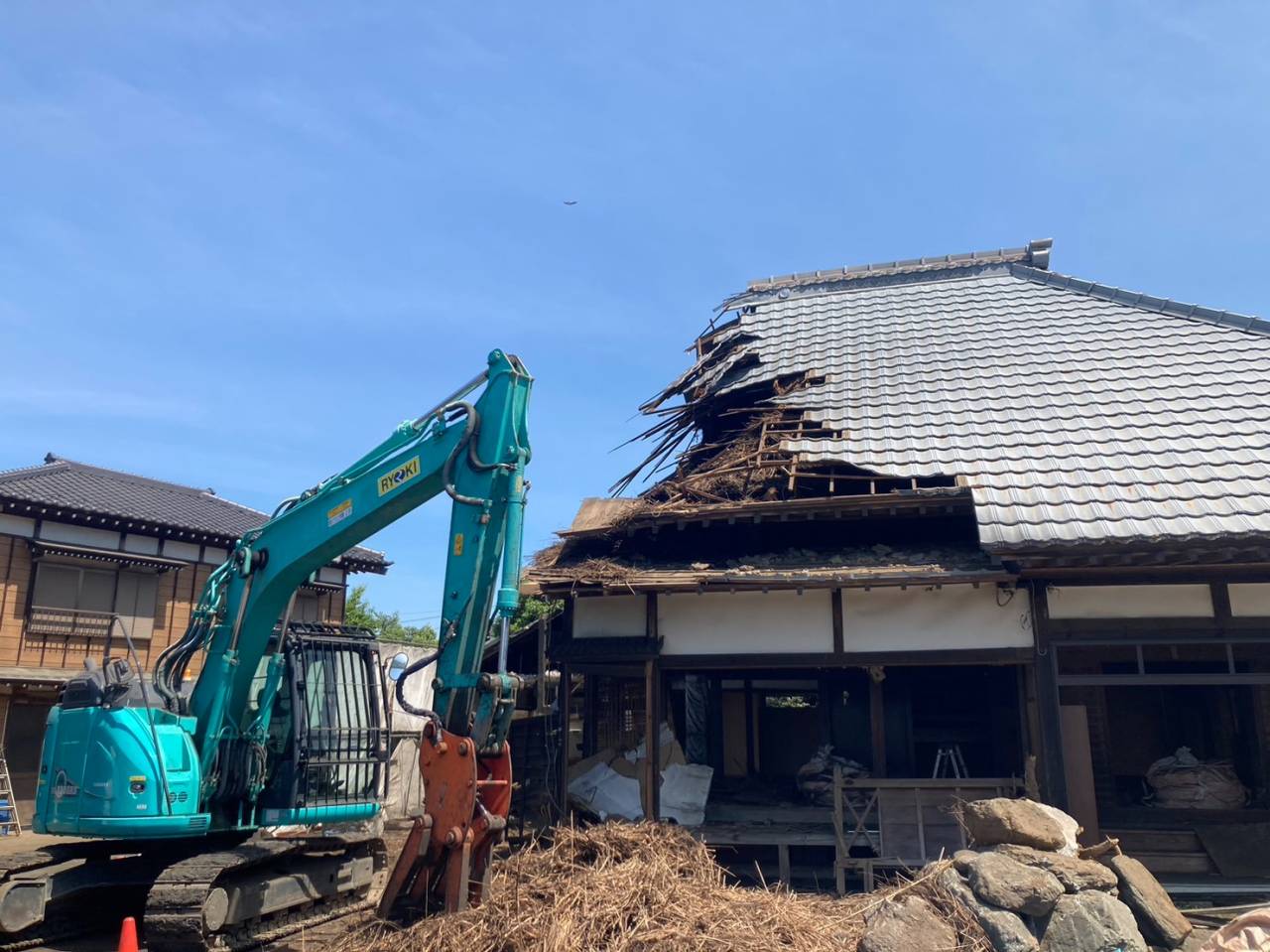 千葉県柏市塚崎の木造平屋一部２階建物解体工事の進捗状況④